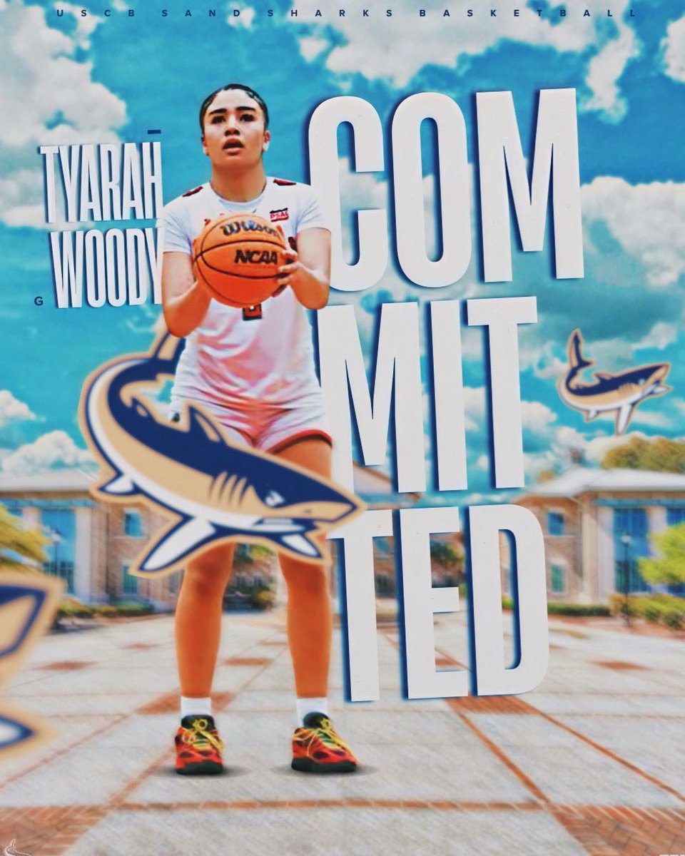 tyarahwoody's tweet photo. COMMITTED. 🦈💙Thank you for everyone for the support and there staff for believing in me🖤  #USCB #SandSharks #NextChapter https://t.co/XKU9q5a31Q