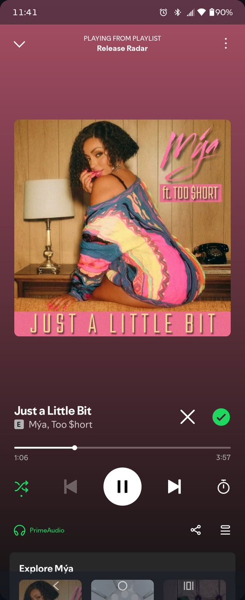 KanayahSmith's tweet image. I love this song! It's definitely been on repeat! 🔁🔥🩷
#WeekendVibes 
#TeamMya❤️