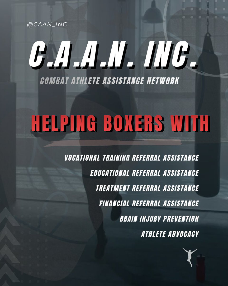 CAAN_Inc's tweet image. 💨 CAAN Inc, helps boxers and combat athletes!

Athletes are provided with the right tools to help them become successful inside and outside of the ring! 🥊‼️🌟 🤼🏽‍♂️

🛜 Caangroup.org  
👥️ @caan_inc 

#nonprofit #fighter #mmafighter #boxingnews #proboxer