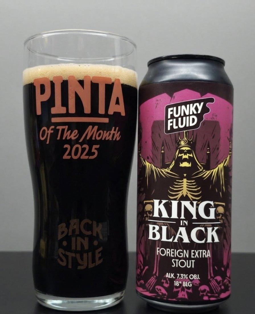 BojanowskiMarek's tweet image. #885
🍺 King in Black 
🇵🇱 Funky Fluid 
Foreign Extra Stout 
Alk. 7.3%
Ekst.wag. 18.0
3.5/5
#craftbeer #polishbeer  #Stout  #piwokraftowe #browar #funkyfluid #beerpics  #wroclaw