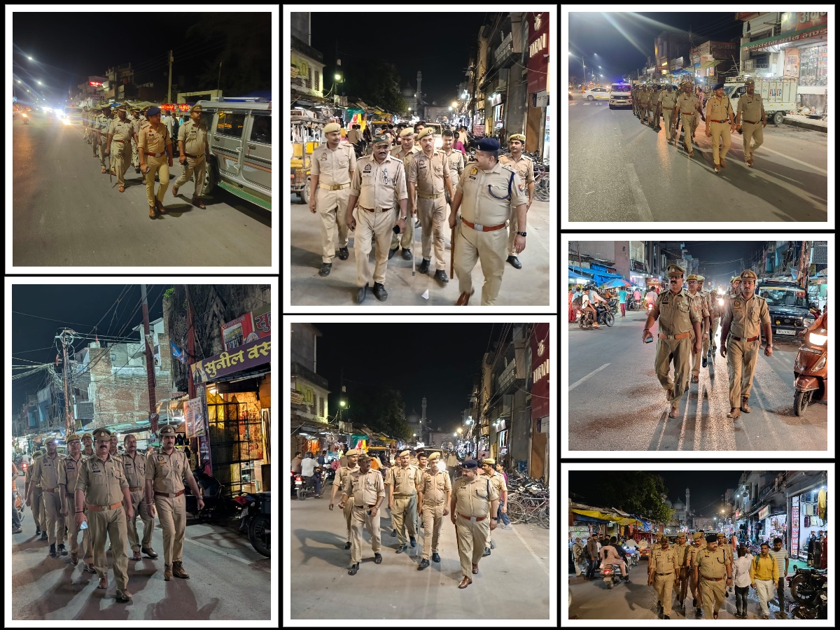 ayodhya_police's tweet image. #SSP_अयोध्या के निर्देशन में जनपद में अपराध नियंत्रण शांति/सुरक्षा व कानून व्यवस्था तथा आम जनमानस में सुरक्षा की भावना बनाये रखने हेतु अयोध्या पुलिस द्वारा विभिन्न स्थानों पर पैदल गश्त कर संदिग्ध व्यक्ति/वाहनों की चेकिंग की जा रही है। 
#UPPolice #ayodhyapolice
