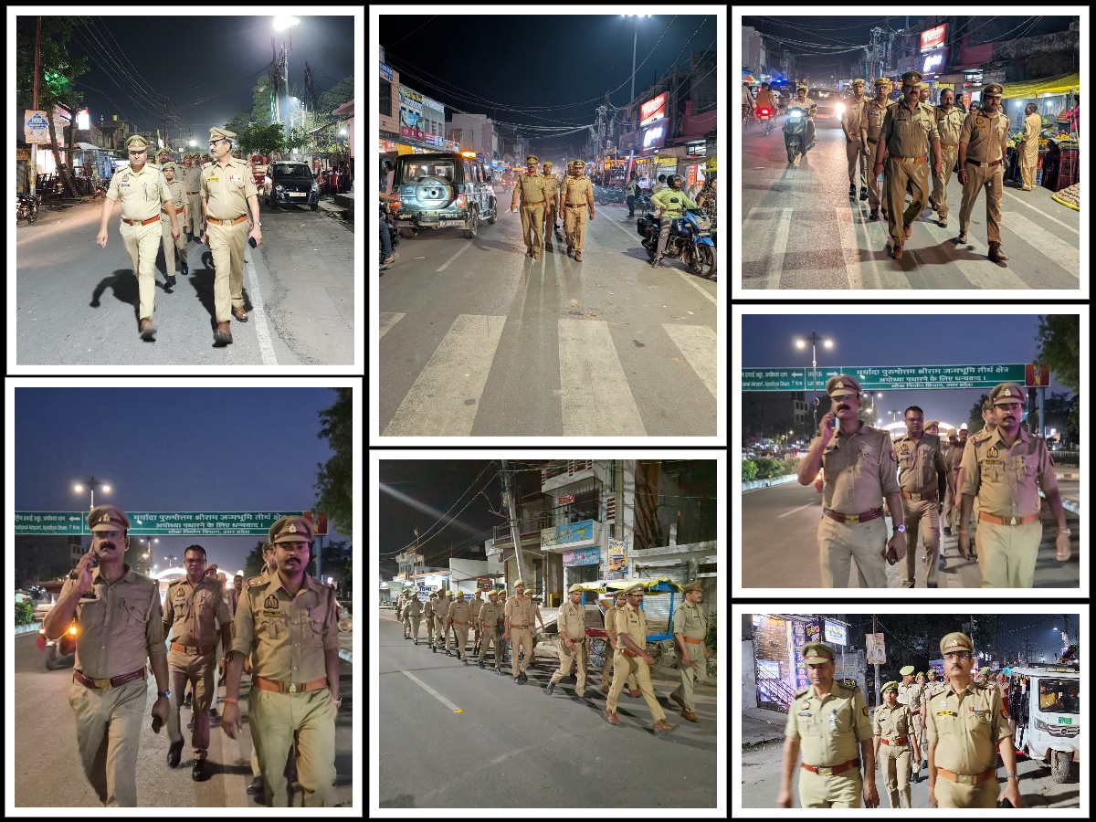ayodhya_police's tweet image. #SSP_अयोध्या के निर्देशन में जनपद में अपराध नियंत्रण शांति/सुरक्षा व कानून व्यवस्था तथा आम जनमानस में सुरक्षा की भावना बनाये रखने हेतु अयोध्या पुलिस द्वारा विभिन्न स्थानों पर पैदल गश्त कर संदिग्ध व्यक्ति/वाहनों की चेकिंग की जा रही है। 
#UPPolice #ayodhyapolice