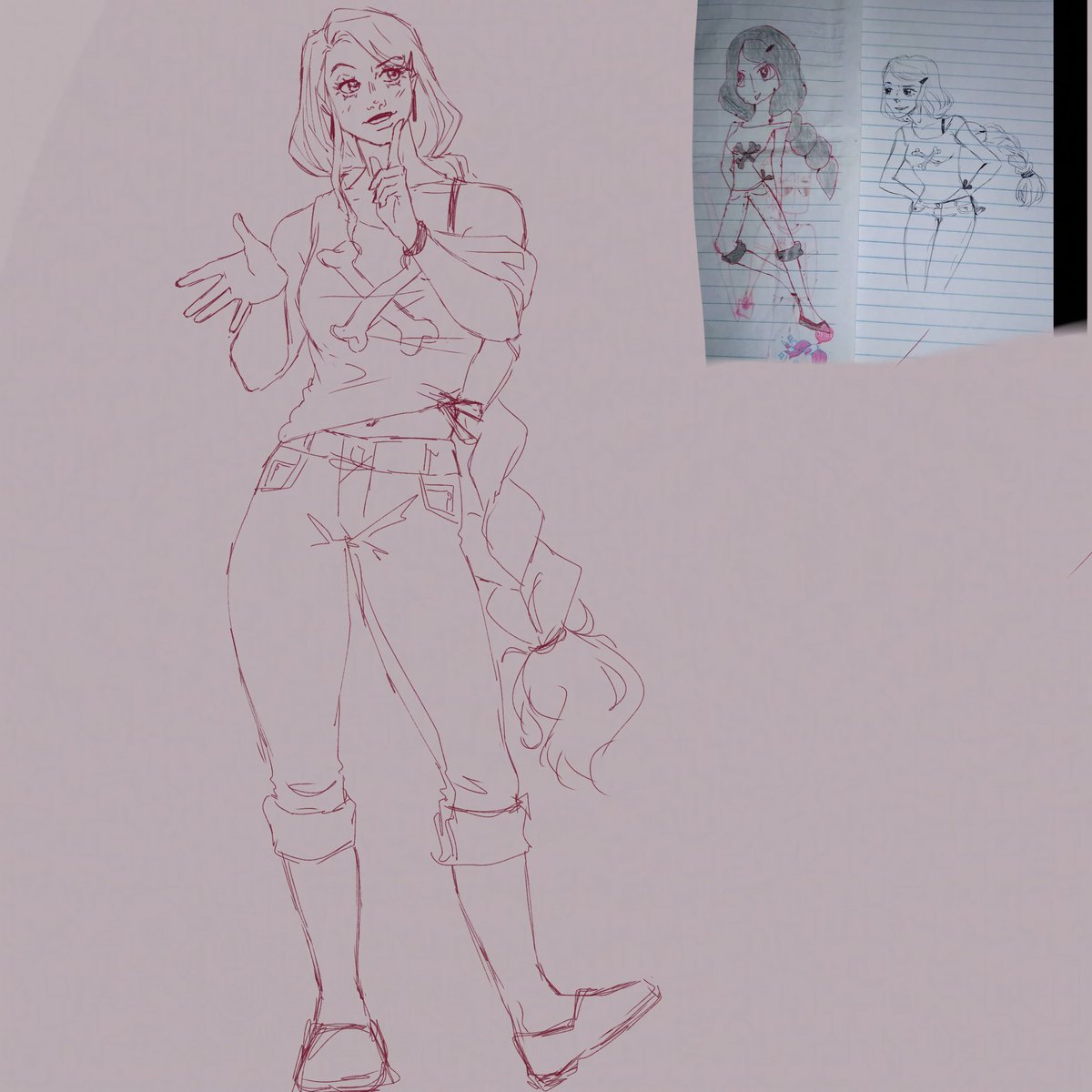 anakkjulia's tweet image. Decidir refazer uns desenhos antigos meus só pra ver a evolução do meu traço.
Acho que essa foi a minha primeira oc oficial, e agora recebeu uma repaginada. Me mandem ideias de roupas, ela precisa de um guarda roupa novo.
#artmoots #redraw #tbt #oc