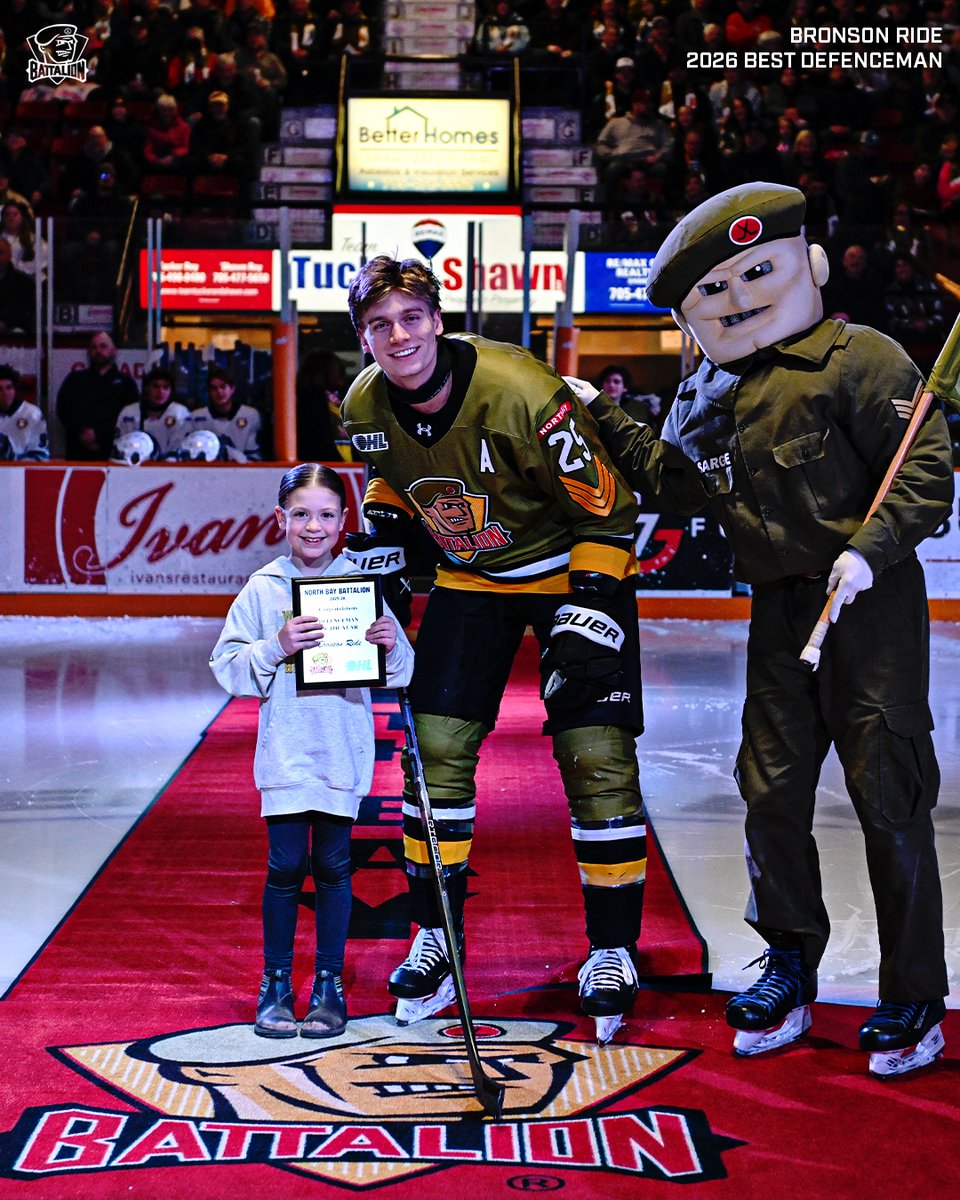 OHLBattalion's tweet photo. Taking a look back at our 2026 Player Awards Night 🫡 

Congratulations to all our Battalion award winners, and Thank You to our Battalion billets who helped us present these awards 🏆

#GoTroopsGo https://t.co/DkPn3S12cn