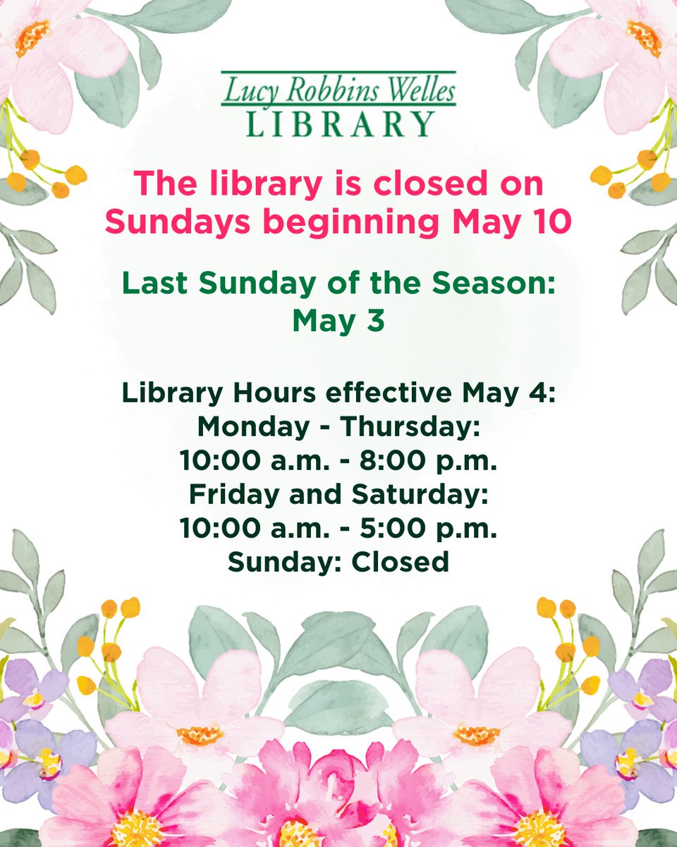 Lucy Robbins Welles Library tweet media
