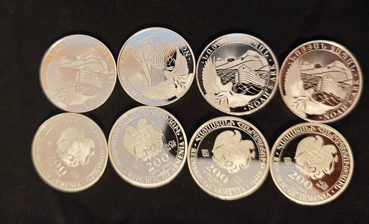 ehelpmann's tweet image. Getting close to 2,000 ounces of #Silver... I realized I don't own a single fractional, so I booked 8 Noah's ark 1/2 oz at spot... trying to get a few more!

Any fractionals better than this? Britannias maybe?