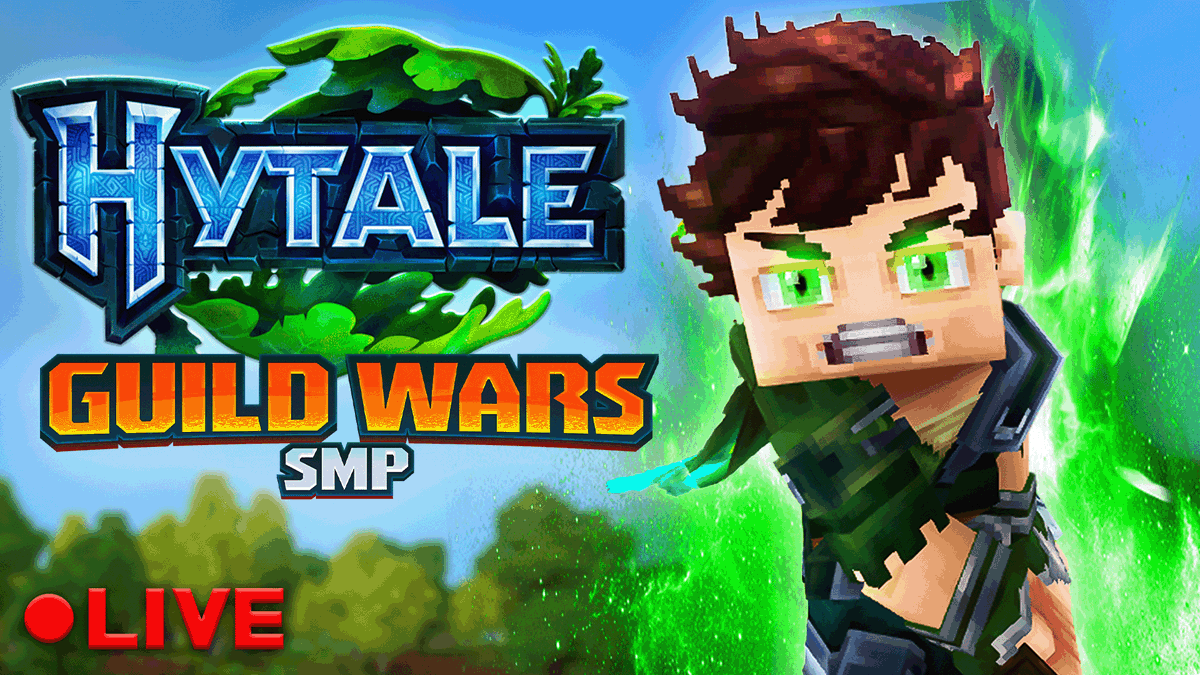 ExodusAblaze's tweet photo. Hytale's BIGGEST Creator BATTLE on the @GuildWarsSMP  is starting soon! Tune in live at: https://t.co/wuyr6iA12P
Loads of streamers will be live, we are taking of the Hytale category on Twitch for the next few hours!! Come join the war!

#hytale #hytaleguildwars #guildwarssmp https://t.co/y67gsYWIgr
