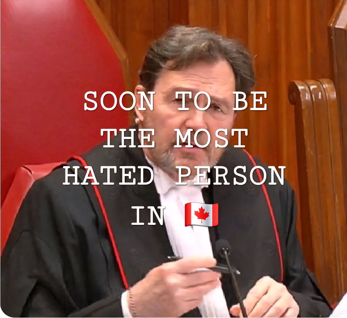 Mark Carney was advising Trudeau pro bono since 2020 is just as guilty as Trudeau for illegal use of the EMA. 

Justice Rouleau a family friend found him not guilty. 

Justice Mosely found him guilty. 

Supreme Court Justice Wagner appointed by Trudeau will find him not guilty.