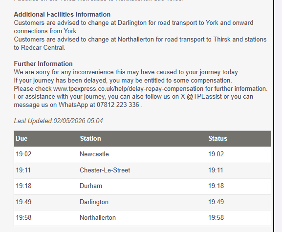 TransPennine Express tweet media