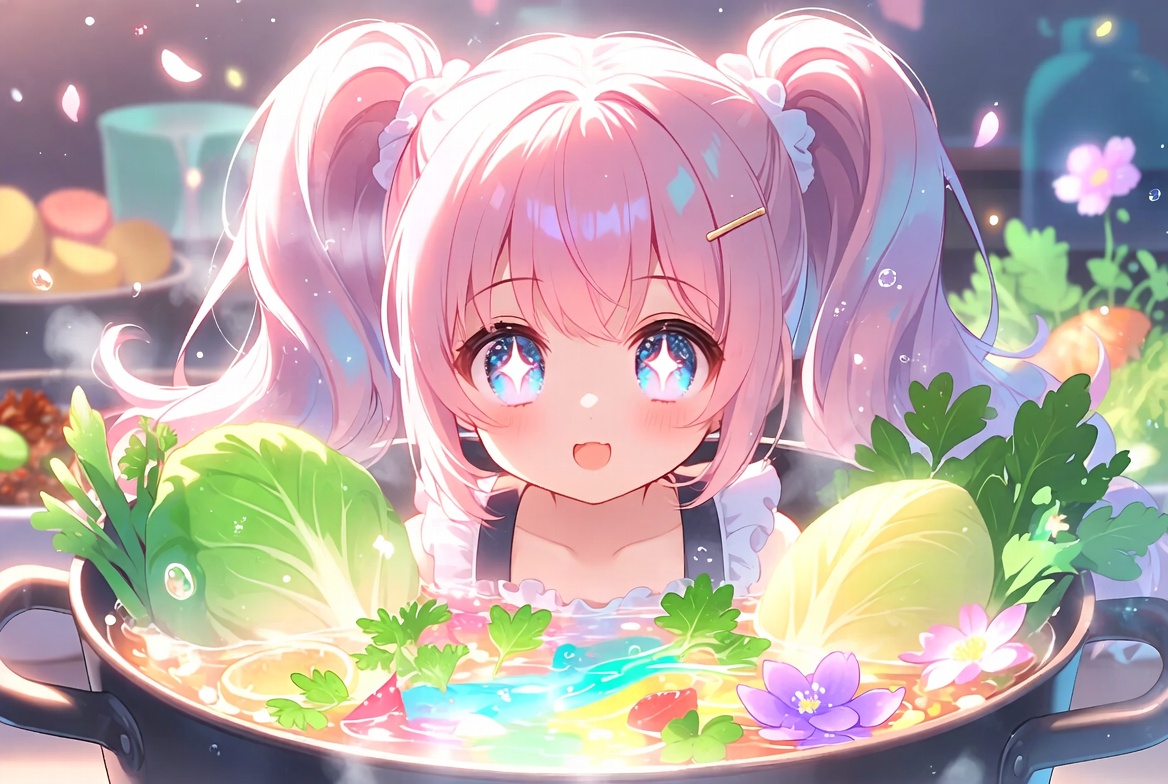 esnxo's tweet photo. ぐつぐつ季節がとけるおなべの旅🍲

春のやさいがぽんっとはじけるよ🥬
しゃかしゃか音でスープが歌うよ🎵

初夏の風味がふわっと広がるよ🌿
もぐもぐ季節の味を発見だね🌞

おなべの中で季節がくるくる回る✨
わくわく味の探検だね🌼

#鍋 #野菜 #食育 https://t.co/V4uD5hEEbR