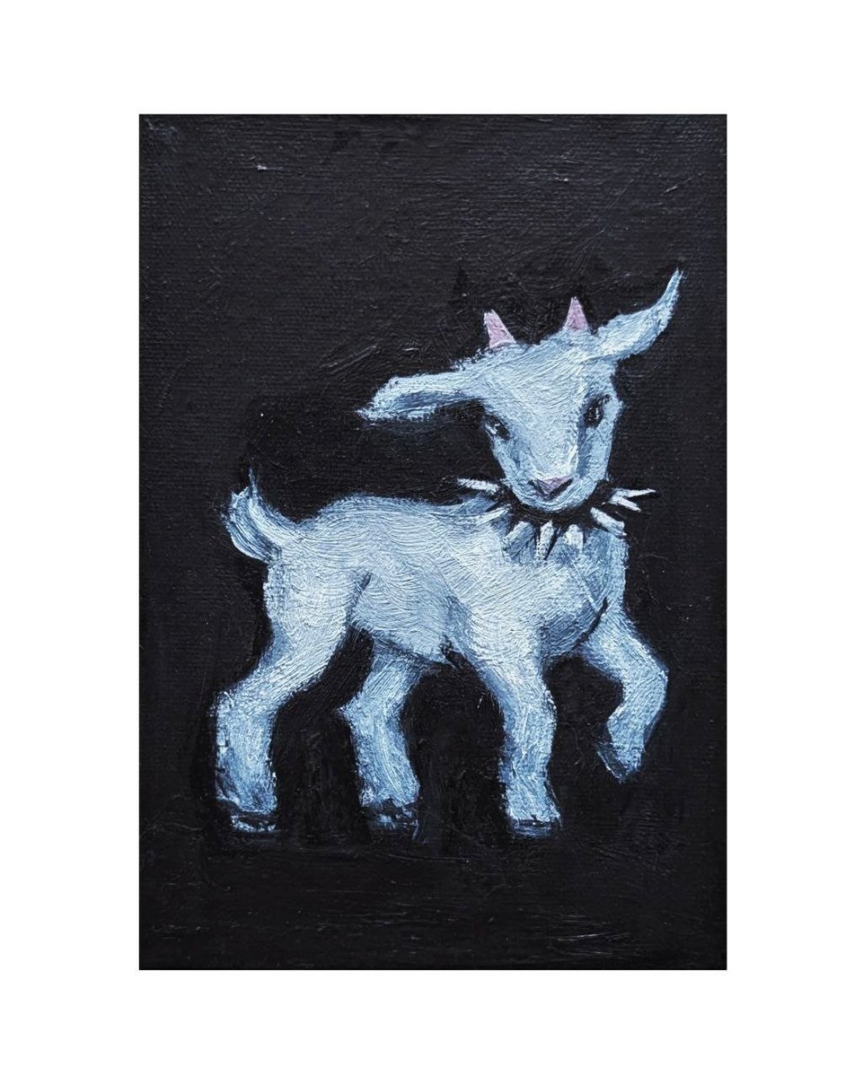 LeraMuzyka's tweet image. "Little Baby Goat"

oil, canvas on cardboard
10 × 15 cm
commission

#goat
#babygoat