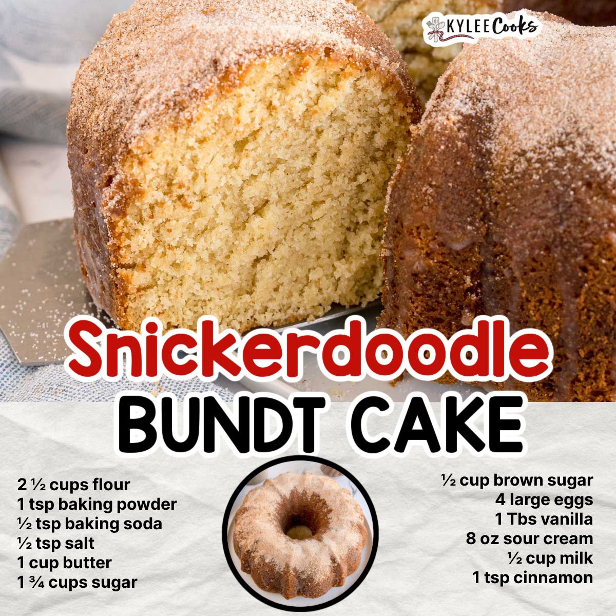 kyleecooks's tweet image. Soft, buttery, and sprinkled with cinnamon sugar - this cake is pure snickerdoodle joy. #bundtcake #dessert #kyleecooks kyleecooks.com/snickerdoodle-…
