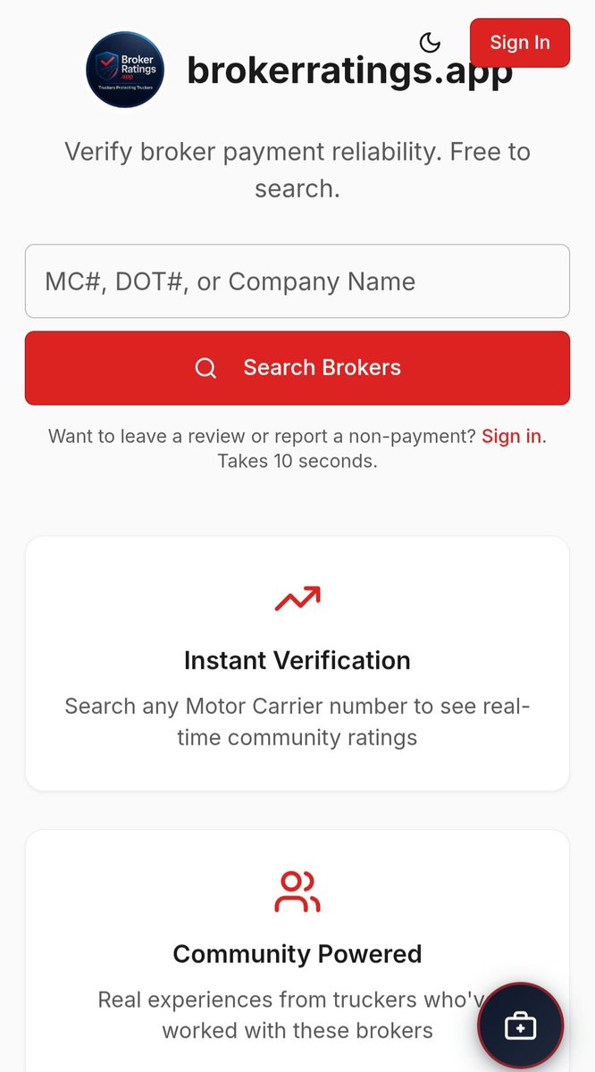 Fosfamily's tweet image. Someone made an app to rate brokers. Try it out 😉 #trucking @atutruckers @Andersonj2273 @TruckersuniteNW @boneheadtruckrs @supertrucker @DisrespectedThe  brokerratings.app/?fbclid=Iwb21l…