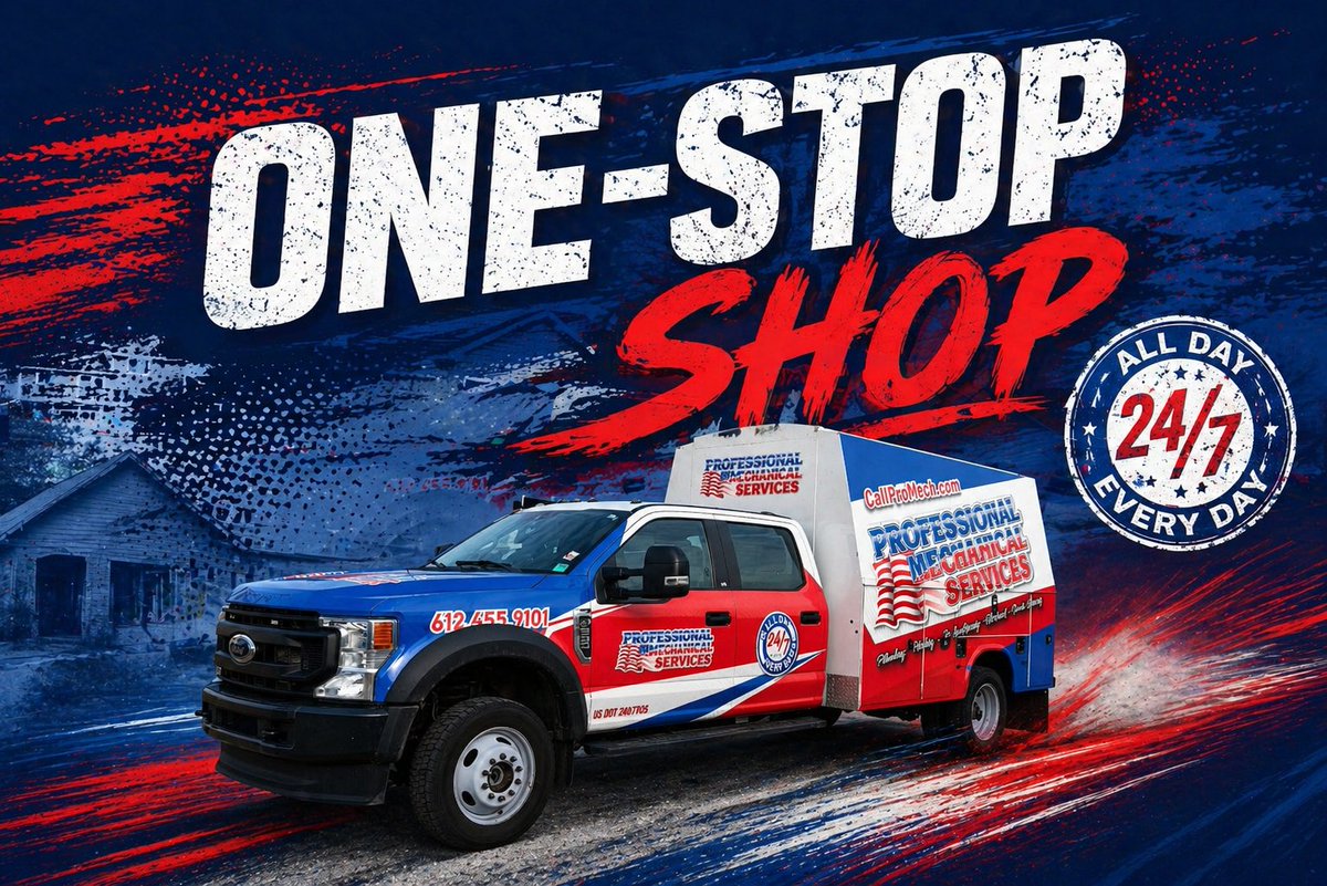 PM_Services_'s tweet image. Why call multiple companies when one team can handle it all?

HVAC. Plumbing. Electrical. Drain Cleaning. Insulation.

📞 612-361-4245
🌐 CallProMech.com

#OneStopShop #ProfessionalMechanicalServices #FiveStarService