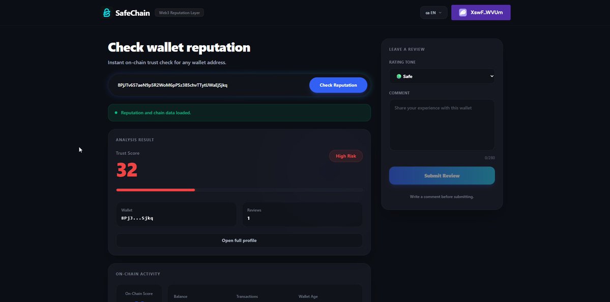 SafeChain tweet media