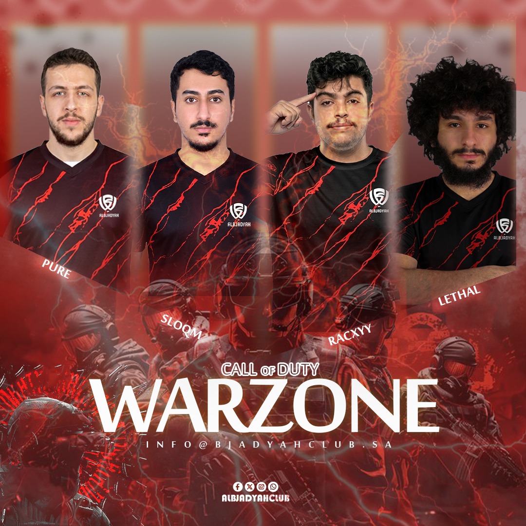 albjadyahclub's tweet photo. 🎮🇸🇦 رسميًا | ممثلو نادي البجادية في #Warzone ضمن منافسات @SaudieLeague
بروح التحدي والطموح، يخوض أبطال نادي البجادية نهائيات الدوري السعودي للرياضات الإلكترونية، حاملين راية النادي في واحدة من أقوى ساحات القتال على مستوى المملكة 🔥
⭐️ لاعبونا:
@racxyy
@isloqm
@lethalllz
@yxpure

ثقتنا كبيرة بقدراتكم لتمثيل النادي بالشكل الذي يليق باسمه والمنافسة على القمة 🏆

#نادي_البجادية #الدوري_السعودي_للرياضات_الإلكترونية #Esports #Warzone