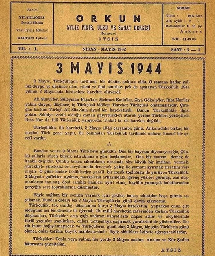 HamzaKARAN123's tweet photo. “3 Mayıs Türk Milliyetçilerinin, Türk Milletinin varlık davası için çektikleri ızdırabın, elemin gözyaşının ifadesidir.”
"3 Mayıs bir bayram değildir. Milli şuurun ayaklanmasıdır."
#3Mayıs 🇹🇷
#HüseyinNihâlAtsız 🇹🇷
#AlparslanTÜRKEŞ 🇹🇷
#3MayısTürkçülerGünü 🇹🇷
#3mayıs1944 🇹🇷 https://t.co/VFYiVy5rgE