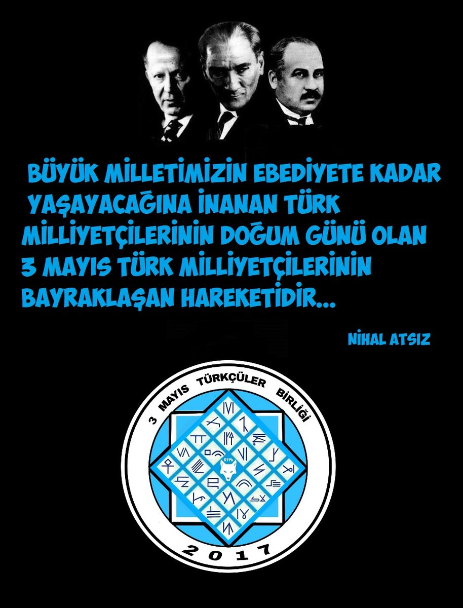 HamzaKARAN123's tweet photo. “3 Mayıs Türk Milliyetçilerinin, Türk Milletinin varlık davası için çektikleri ızdırabın, elemin gözyaşının ifadesidir.”
"3 Mayıs bir bayram değildir. Milli şuurun ayaklanmasıdır."
#3Mayıs 🇹🇷
#HüseyinNihâlAtsız 🇹🇷
#AlparslanTÜRKEŞ 🇹🇷
#3MayısTürkçülerGünü 🇹🇷
#3mayıs1944 🇹🇷 https://t.co/VFYiVy5rgE