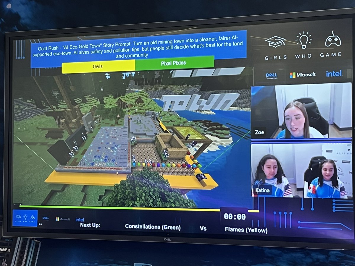 McM_MsT's tweet image. Round 5 &amp;gt; AI eco-gold mining town
🤩 #teamwork #problemsolving #communication #GirlsWhoGame #esports 🎮
@KatPapulkas
#TeachSDGs #STEM #GameOn #TransformEDU #MinecraftEDU
@DellTech
@MicrosoftEDU
@intel