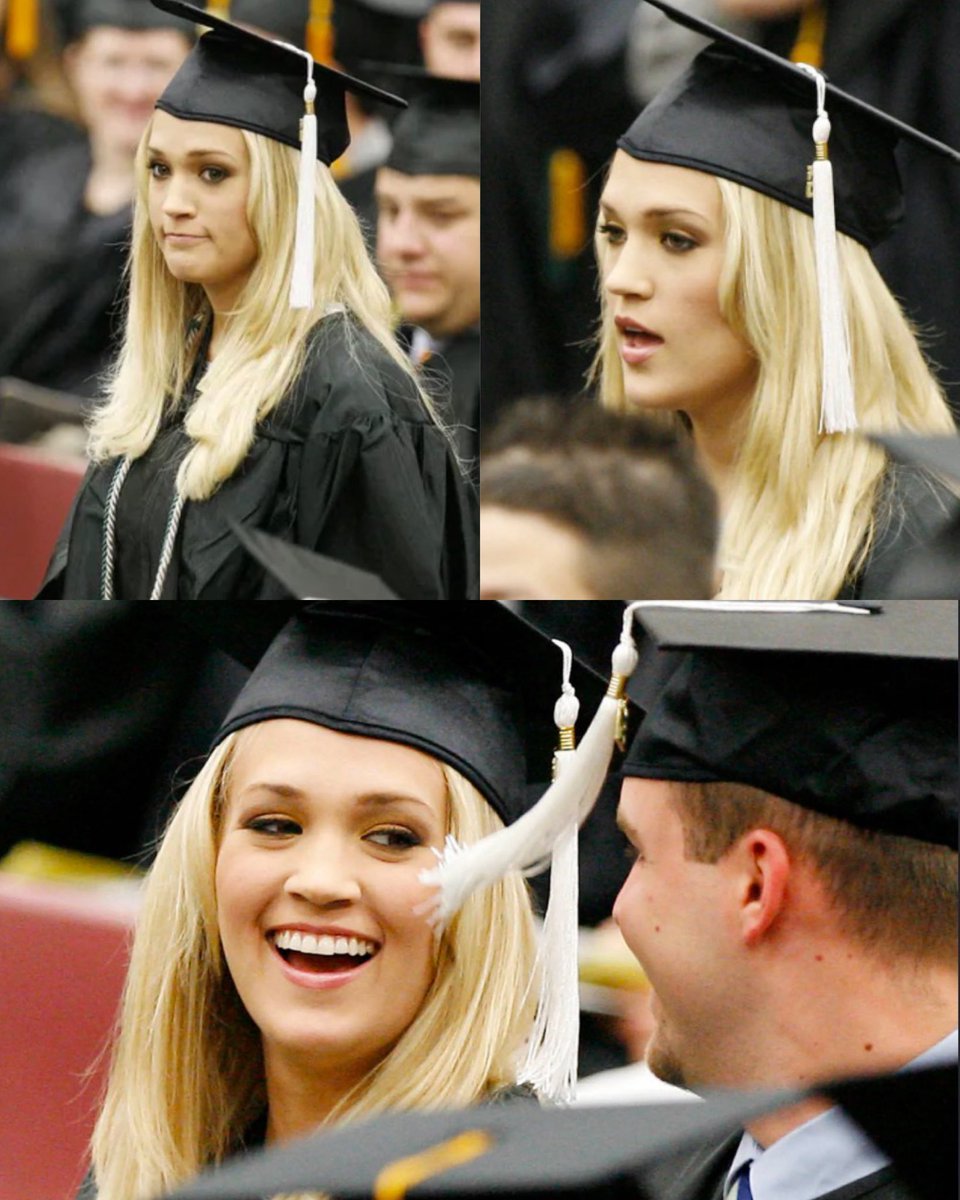 cu_countryidol's tweet image. In honor of my college graduation being yesterday, here are photos from when Carrie graduated from Northeastern State University, 20 years ago, on May 6, 2006 🎓

#carrieunderwood #college #graduation #diploma #throwback

@carrieunderwood