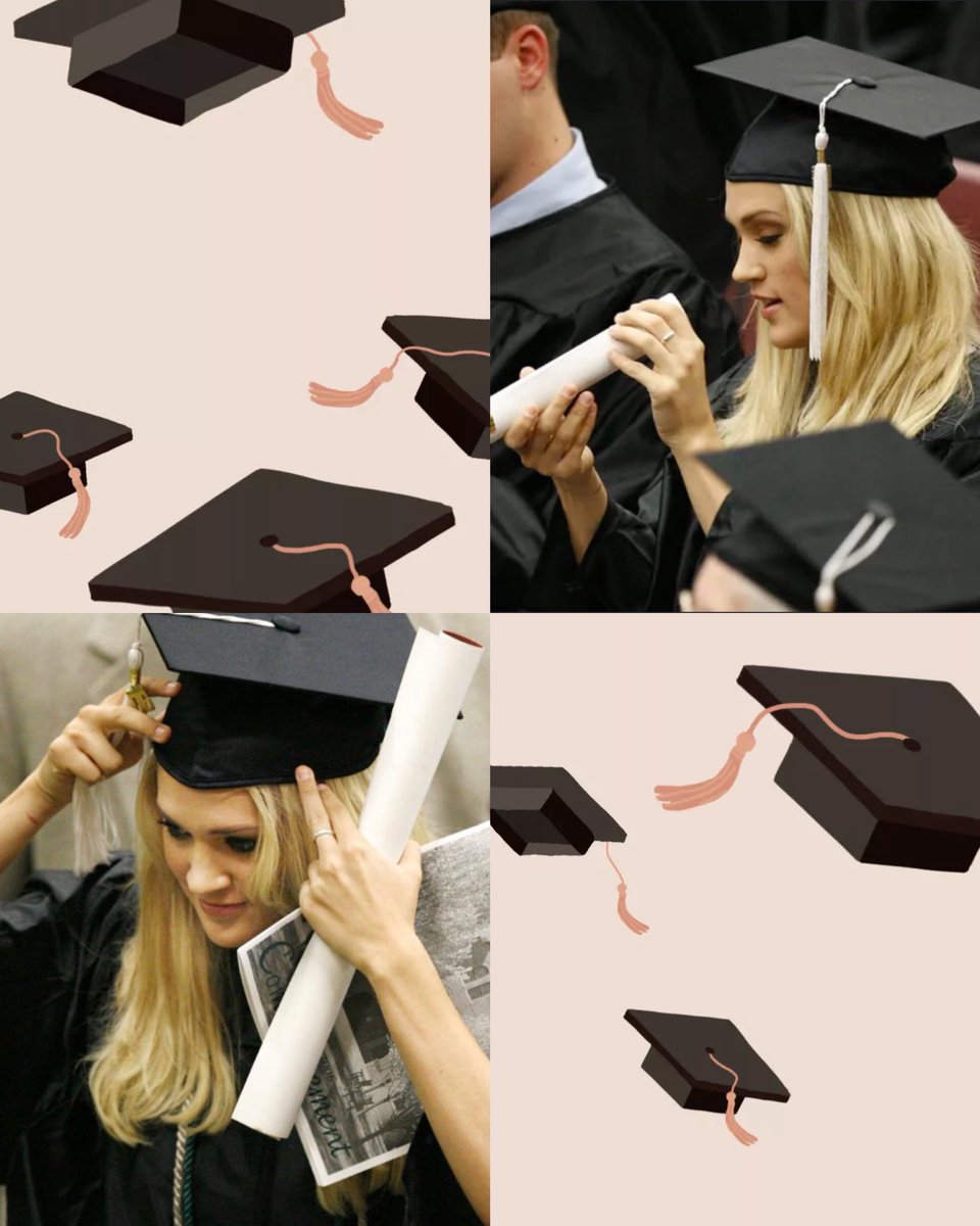 cu_countryidol's tweet image. In honor of my college graduation being yesterday, here are photos from when Carrie graduated from Northeastern State University, 20 years ago, on May 6, 2006 🎓

#carrieunderwood #college #graduation #diploma #throwback

@carrieunderwood