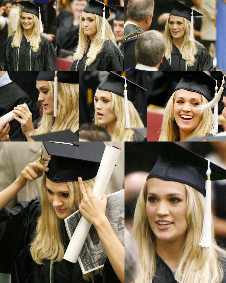 cu_countryidol's tweet image. In honor of my college graduation being yesterday, here are photos from when Carrie graduated from Northeastern State University, 20 years ago, on May 6, 2006 🎓

#carrieunderwood #college #graduation #diploma #throwback

@carrieunderwood