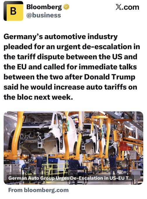 Underboss111's tweet image. German Chancellor Merz blew it by insulting Trump. Silence was free; now it’s costly. With high energy costs &amp;amp; lost China sales, German autos were failing. Trump’s tariffs just finished the job. 🇩🇪🇺🇸

#MAGA #Trump2024 #Germany #AutoIndustry #AmericaFirst