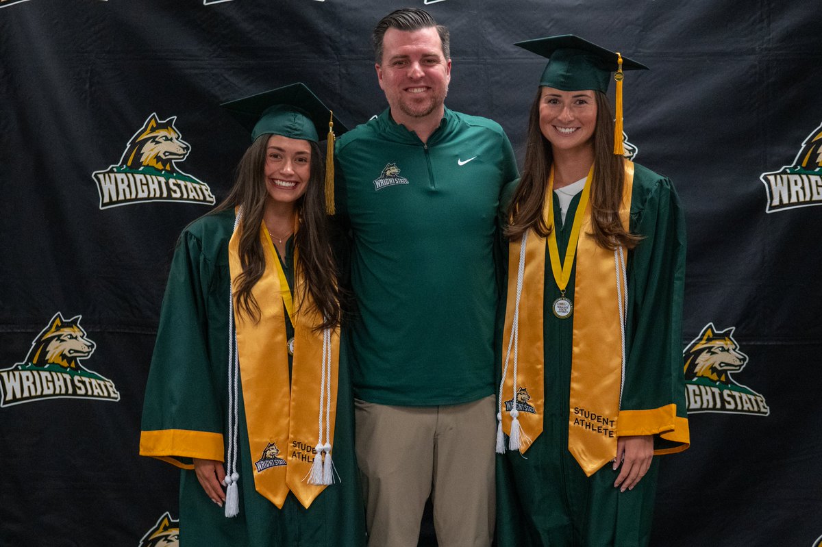 WSUVball's tweet image. Congrats to all of the grads... we're a little biased but our favorites are Andrea, Elena, Taylor &amp;amp; Coach Cam (Masters on Friday night)!

#RaiderFamily | #WrightStateGrad