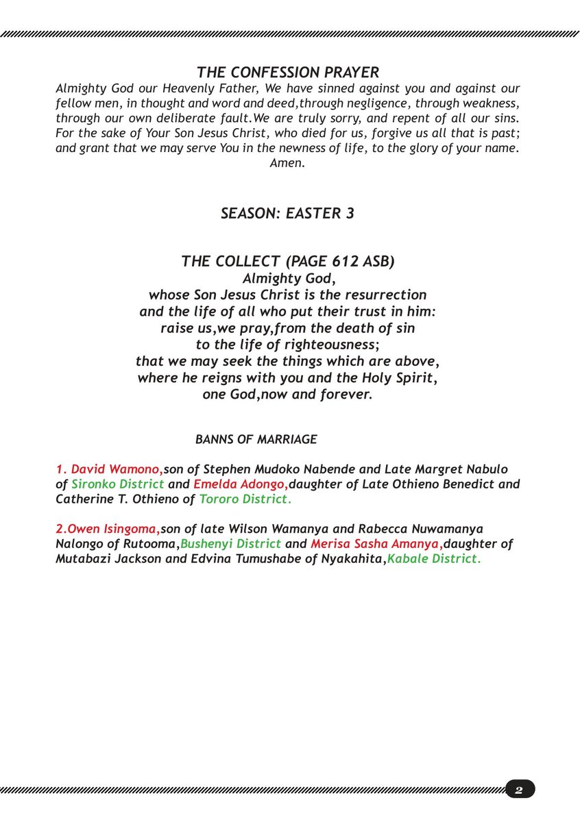 allsaintskla's tweet photo. SUNDAY BULLETIN
Sunday, 3rd May 2026
for your FREE pdf copy of the Sunday Bulletin, tap or click the link below:
https://t.co/StwxLRPpgJ
#ASCKSundayBulletin #ASCKChurchOnline #HomeCellGuide #WordFromTheProvost #ACPUpdates #Tithe #OffertoryCollections #BannsOfMarriage https://t.co/M5WQBX9lqS
