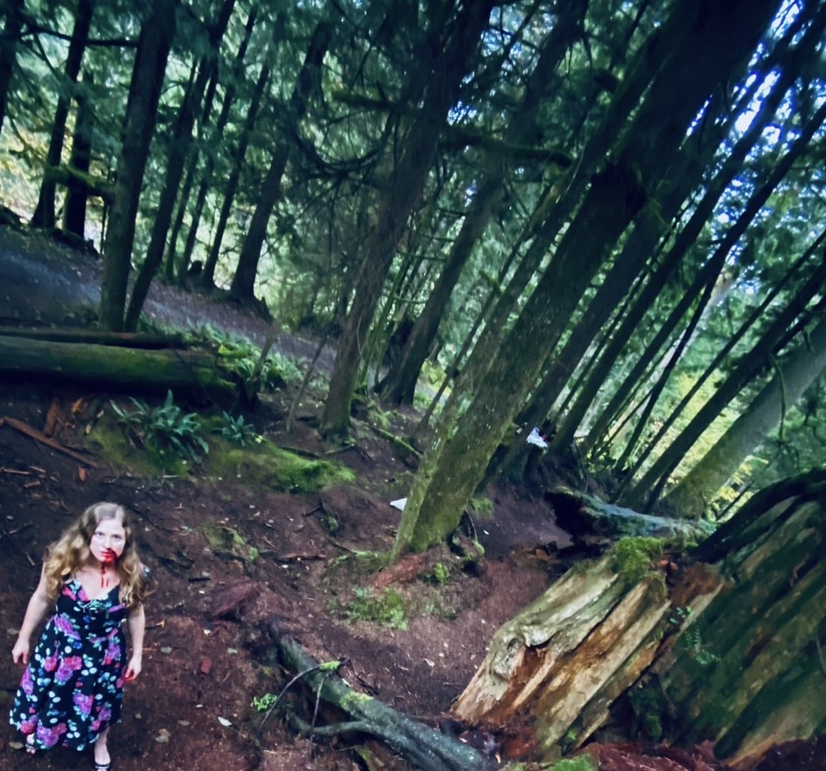 ObnoxandAnony's tweet image. Annie Blackburn gazing up at the majesty of Jack Rabbit’s Palace.
#Promo #QueenofHearts #TwinPeaks #FanFilm