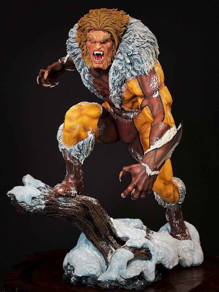 john_correa_toy's tweet image. Good afternoon everyone! Painting: Sabretooth character, 1/4 scale! I used acrylic paint, gloss varnish, and semi-gloss varnish.
#Marvel #Marvel_Comics #paint #sculpture  #art #wolverine