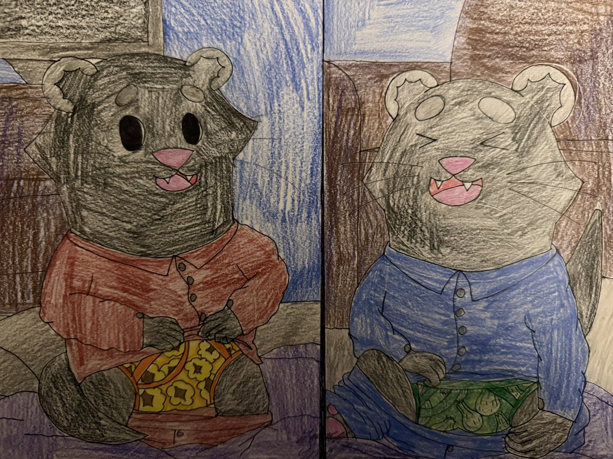 JarodShiel48402's tweet image. [R-18] I would like to see them wearing underwear as I thought would be of any animal in Natural Habitat Shorts. 
#animal #underwear #bearcat #binturong #elephant #turtle #rat #mouse #beaver #NaturalHabitatShorts #drawing #sleepover