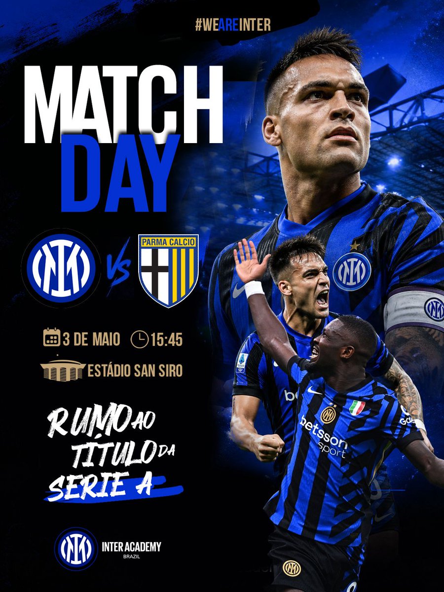 InterAcademyBRA's tweet photo. Amanhã é dia de viver o que ensinamos todos os dias: garra, disciplina e paixão pelo jogo 🔵⚫

A Inter Academy Brazil entra em clima de decisão para apoiar a Inter de Milão em mais um passo rumo ao título 

Mais do que um jogo… é identidade, é tradição https://t.co/EpsovtJI6M