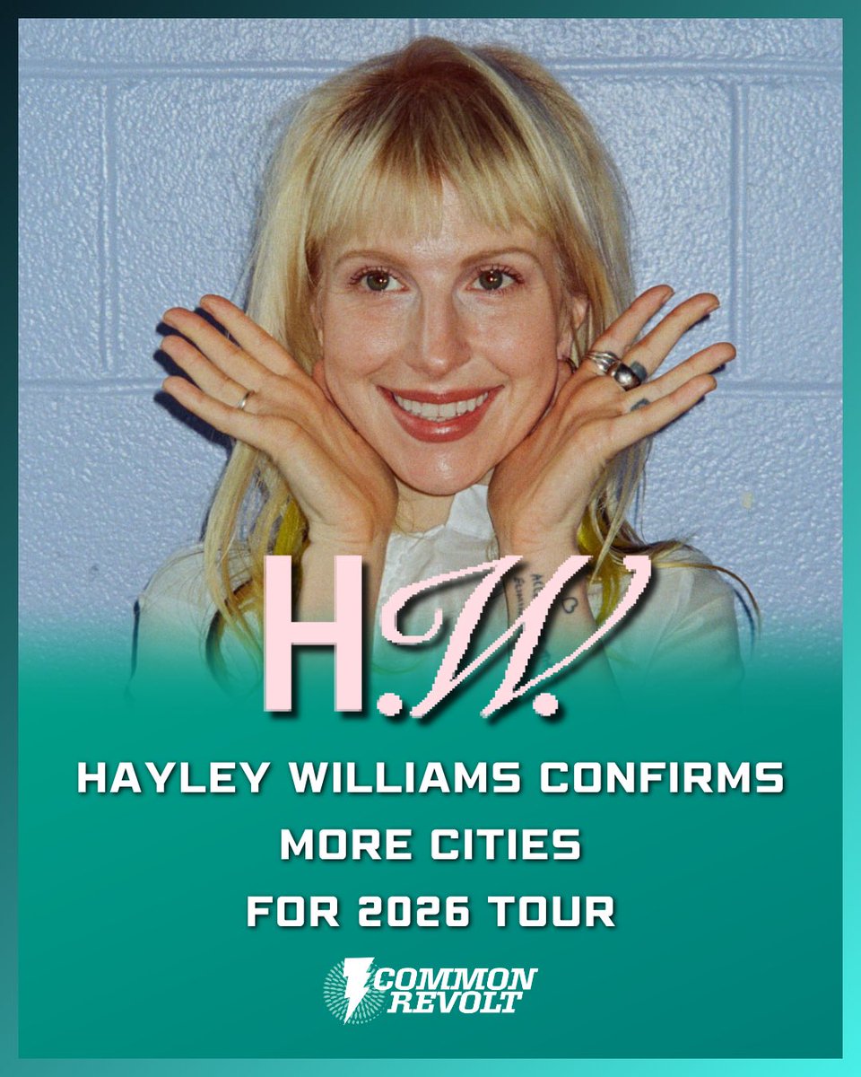 commonrevolt's tweet photo. Hayley Williams confirmed more cities for her 2026 tour on her website. 

An image named “cu_soon” with handwritten locations can now be seen. https://t.co/6MRkE6n51w