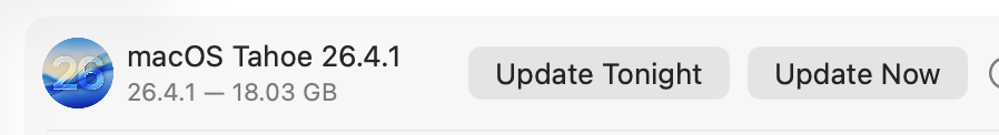 xchatty's tweet photo. Something is very wrong at Apple when a point release takes 18GB. https://t.co/9gjPkGIPH3