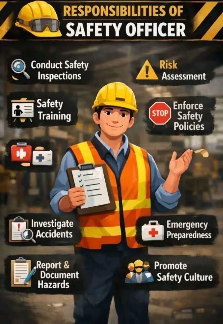 MahmudIbra33388's tweet image. The duties of a good Safety Officer 
#safety #safetyfirst #safetytraining