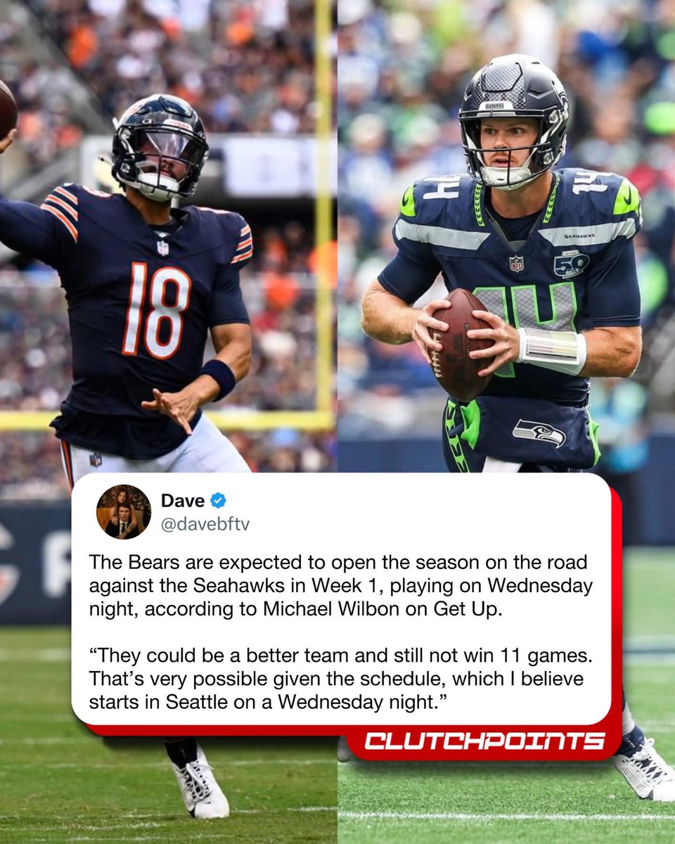 ChiBearsHistory's tweet photo. It sure looks like the Bears will be in the NFL’s opening night game for 2026. https://t.co/1AuYrRHHOe