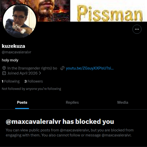 DossArtist's tweet photo. @maxcavaleralvr @nsnxi7a @Hateful_Select They blocked me lol

Anyone who sees this thread will see your lies and shifts of the goalposts, your desperate attempts to push your agenda. Misogynist https://t.co/d3WJ4aV6PJ