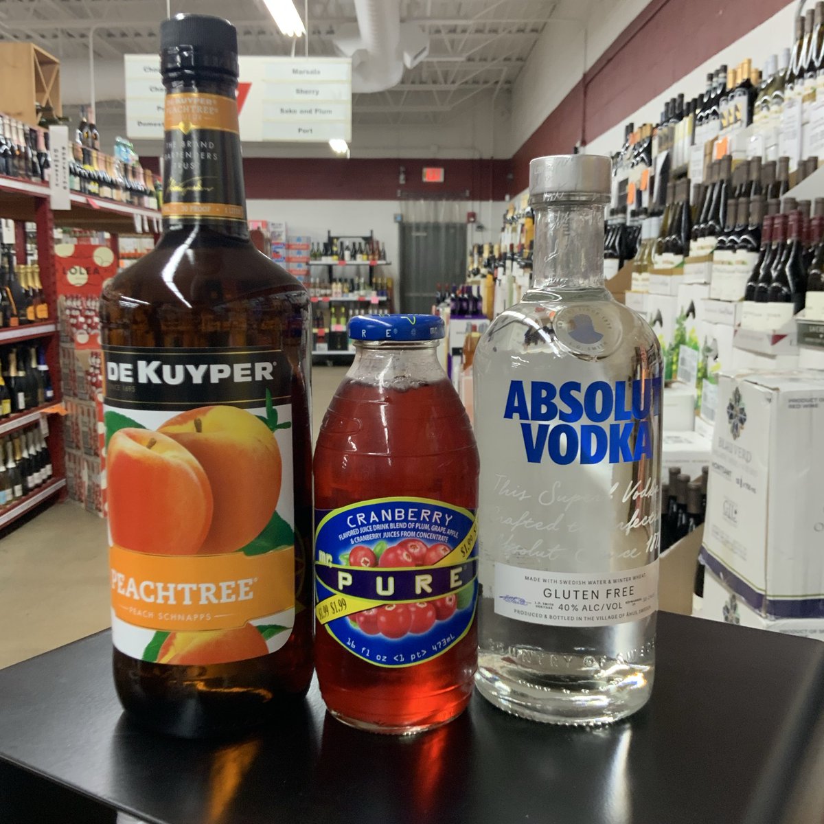 SalsBeverage's tweet image. It’s Saturday, let’s make a drink! Add 3/4 oz of each of the following into a shaker with ice: @AbsolutUS , peach schnapps, and cranberry juice. Shake it for 30 seconds and add to your glass and enjoy! #saturday #wp #drink #salsbeverageworld