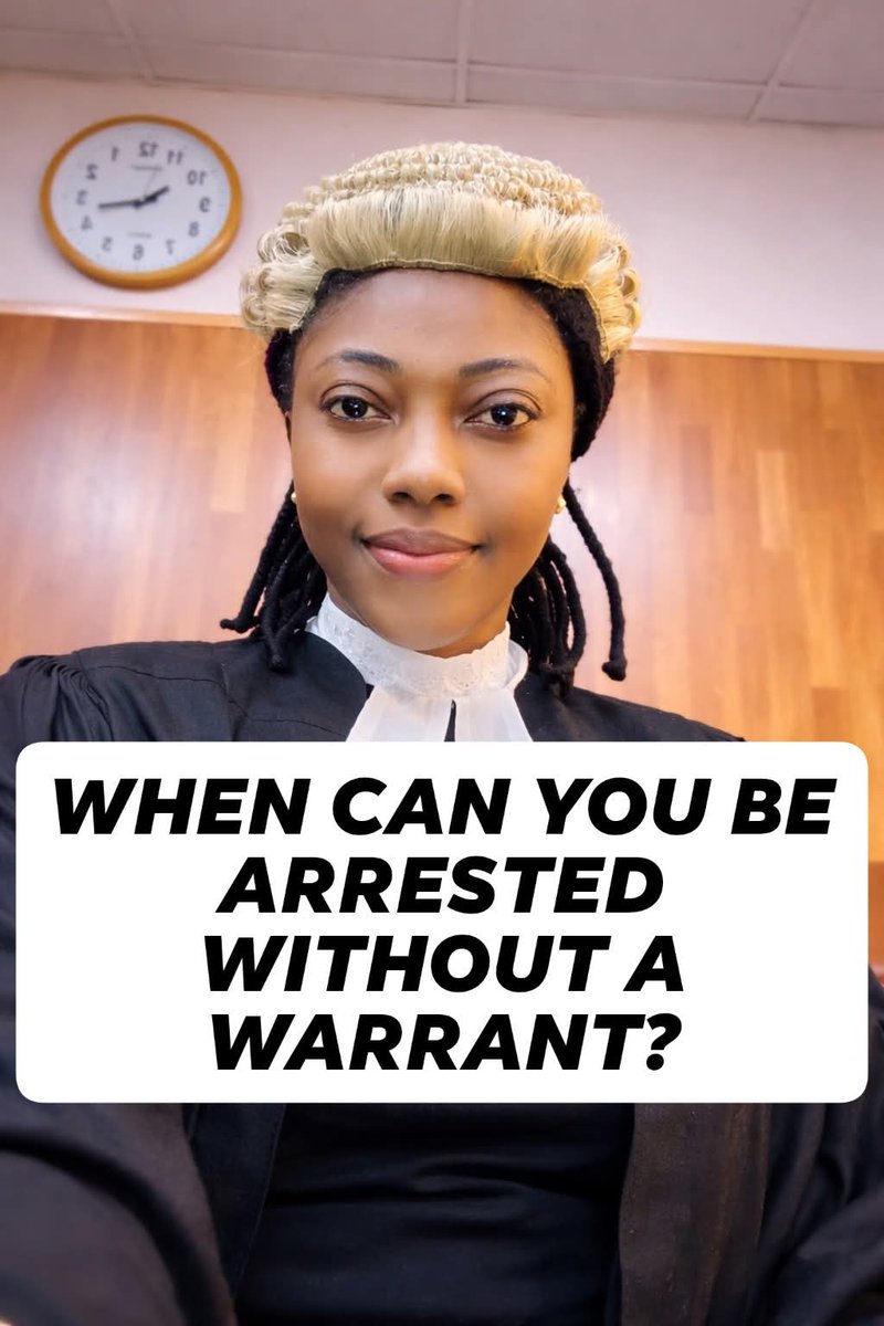 BSAT_Properties's tweet photo. WHEN CAN YOU BE ARRESTED WITHOUT A WARRANT?

You’re walking down the street or sitting in your office or your home, and a police officer suddenly says:

You’re under arrest!

You ask: Where is your warrant? And the officer replies: I don’t need one.”

Is that even legal? 

Yes. While a warrant is the standard, the law provides specific "emergency" windows where an arrest is perfectly valid without one.

The Legal Position

Under Section 18 of the Administration of Criminal Justice Act (ACJA) 2015 and the Police Act, law enforcement officers have the power to arrest without a warrant to ensure public safety and the swift administration of justice.

 WHEN DOES THE WARRANT REQUIREMENT DISAPPEAR?

1. Caught "Red-Handed"If an offense is committed in the presence of the officer, they can move in immediately.

2. Reasonable Suspicion: The police don’t need a conviction at that moment—"reasonable grounds" to believe you’ve committed a felony (a serious crime) are enough.

3. Obstruction of Duty: Interfering with a police officer while they are performing their official duties is a direct ticket to a warrant-less arrest.

4. Possession of Suspect Items: Found with house-breaking tools at night or property reasonably suspected to be stolen? The law allows for an immediate arrest.

5. Escapees & Deserters:  If someone has escaped lawful custody or is suspected of deserting the Armed Forces, no warrant is needed to take them back.

6. Identity Verification: If you refuse to give your name or address, or if there’s reason to believe the info you gave is false, an arrest can be made to verify your identity.

WHAT THE COURTS SAY
The judiciary keeps a close eye on these powers to prevent abuse:

 Fawehinmi v. IGP:The court confirmed that while police have these powers, they are not  license for harassment.
 
Onagoruwa v. State:The court stressed that every arrest must still comply with due process and the fundamental rights of the individual.

NO WARRANT DOES NOT MEAN NO RIGHTS!

Even in a warrant-less arrest, your constitutional shields are ON:

1. Right to Know: You must be informed of the reason for your arrest immediately (unless caught in the act).

 2. Right to Silence:You don't have to say a word until your lawyer is present.

 3. Humane Treatment:Torture, "parading" suspects, or degrading treatment is **illegal** under Section 8 of the ACJA.

 4. The Clock is Ticking: You must be brought before a court within a "reasonable time" (usually 24 to 48 hours).

 FINAL TAKEAWAY
The police can arrest without a warrant but they must still follow the law. If an arrest is made outside these rules, it is unlawful, and you have the right to challenge it and claim damages in court.
Knowledge is your best defense. Stay informed and protect your rights!

 © Ogam Solicitors