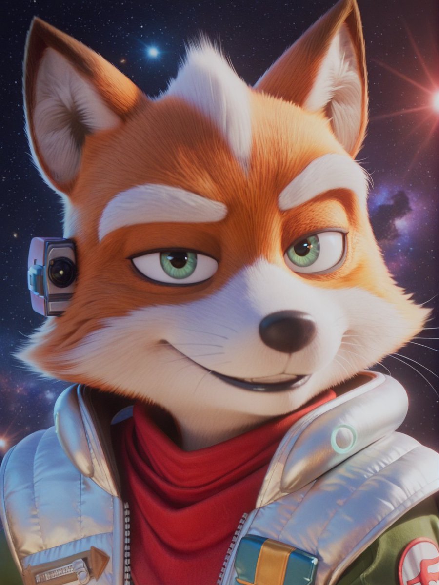 LoboMacroAI's tweet photo. Fox McCloud - Super Mario Galaxy Movie #AIart #LoRA #Illustrious #civitai #FoxMcCloud #starfox #mariogalaxy #mariogalaxymovie #anthro Lora model now available at my CivitAI page ~. Masked dataset (with 268 images) will also be available at my Patreon. https://t.co/3juDAFihdD