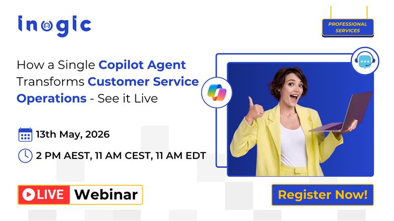 inogic's tweet image. Tracking cases manually? Following up constantly?

There’s a better way. See it live 👇
📅 May 13 | ⏰ 2 PM AEST | 11 AM CEST | 11 AM EDT
Register here: bit.ly/4m5gsfq

#AiAutomation #Copilot #webinar