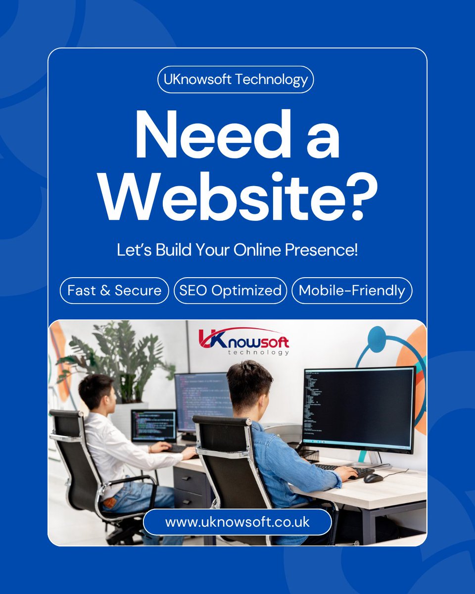 UknowSoft247's tweet image. Web Design &amp;amp; Development 🌐💻🚀

Need a Website? Let UKnowsoft Technology Build It for You!

📞 Contact Us :
uknowsoft.co.uk
info@uknowsoft.co.uk
uknowsoft247@gmail.com

#WebDesign #WebDevelopment #BusinessWebsite #UKnowsoftTechnology #DigitalGrowth #OnlineSuccess
