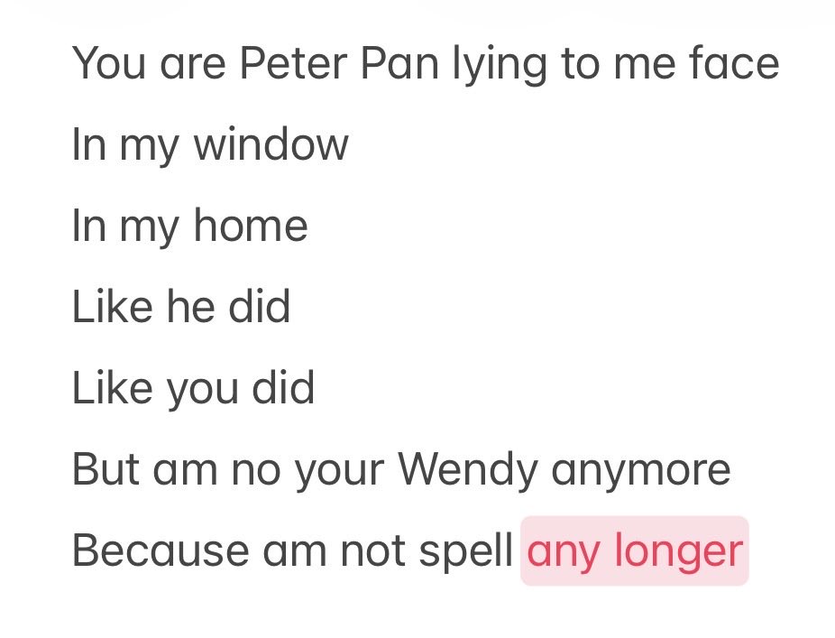 Drinkmarke5204's tweet image. #peterpan #song