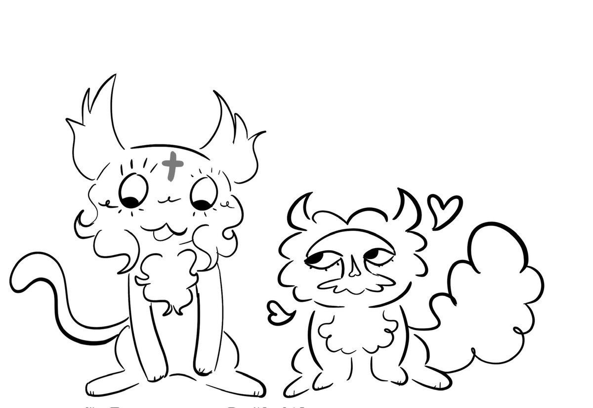 goat_chops's tweet photo. Bonus doodle from when I was figuring out how I wanted to draw them https://t.co/jAGUTJbILf