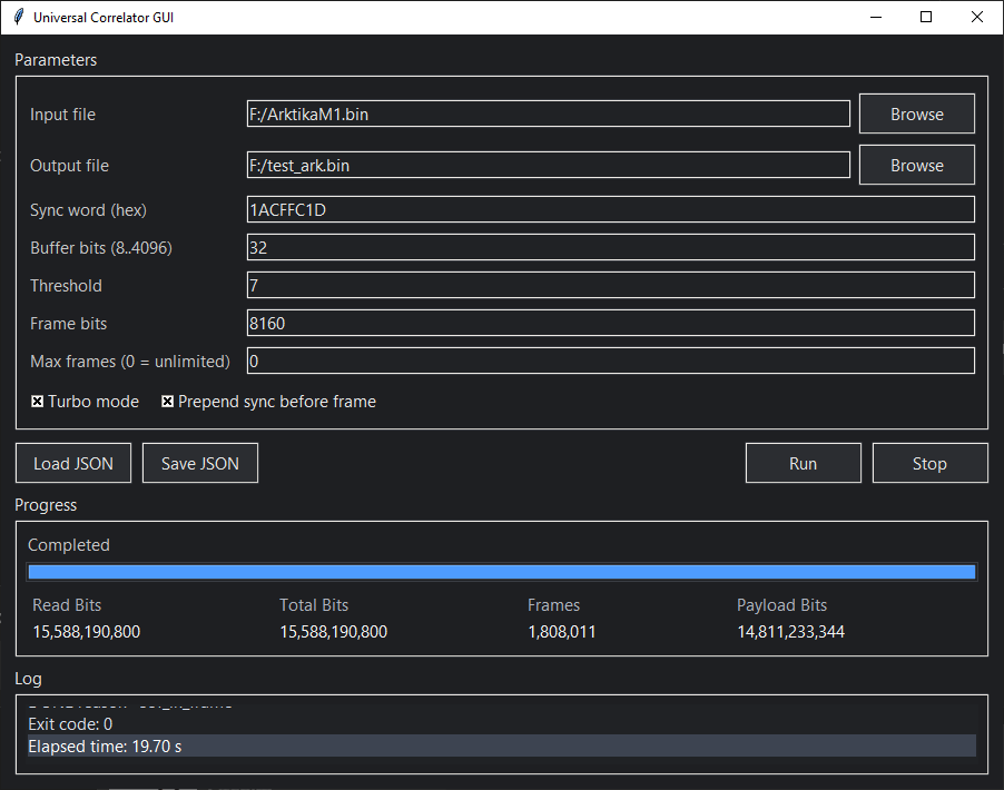 CubeSatOperator's tweet photo. Since I often work with various satellite data, especially raw data, we made a small utility that allows you to quickly extract data packets from a received binary stream. Example: 1.8 GB of data from Arktika-M processed in 20 seconds! 0_о https://t.co/oB2qrsykru