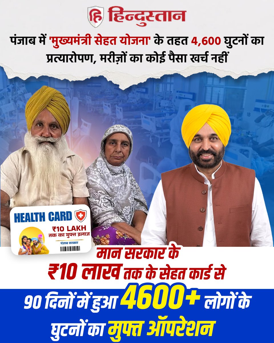 4600+ लोगों के घुटनों का मुफ्त ऑपरेशन: मान सरकार का पंजाब में Health Revolution 🏥