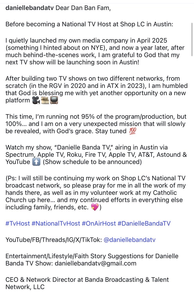 Danielle Banda TV tweet media