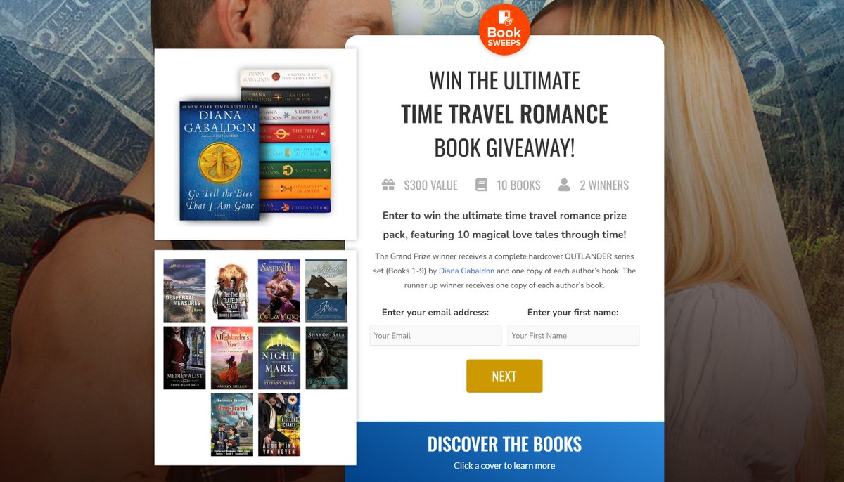 VSandersAuthor's tweet image. Don't forget to enter the Our Time Travel Romance sweepstakes!

Just click the link below for the chance to win an Outlander box set and an ebook bundle!

booksweeps.com/giveaway/time-… 

#RomanceBooks #ebooks #sweepstakes