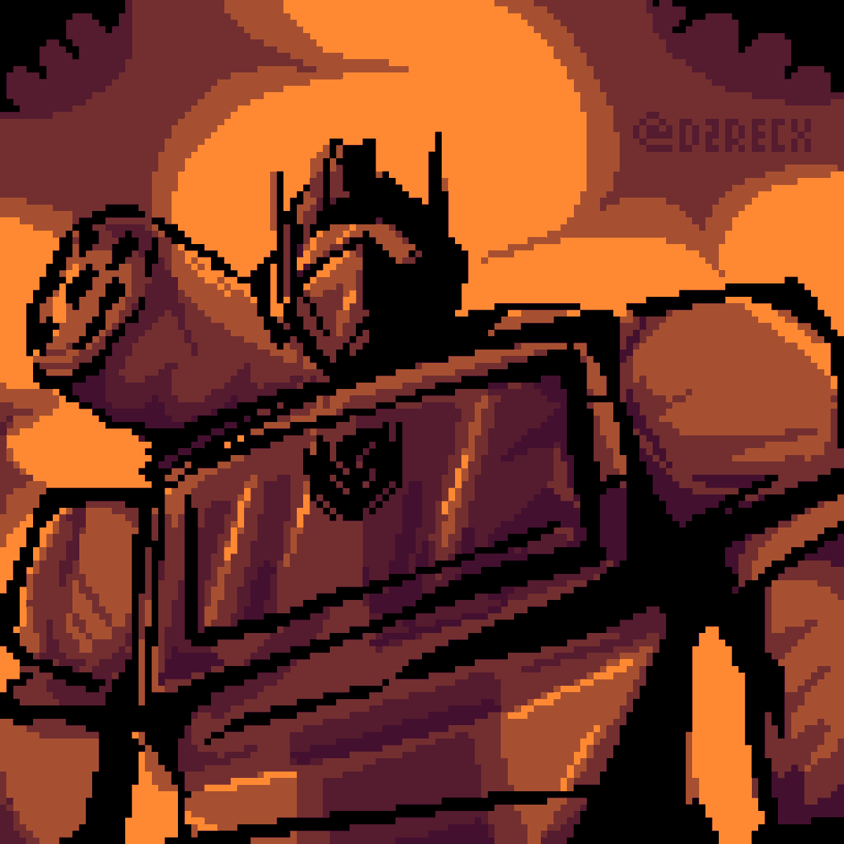 d2recx's tweet image. SOUNDWAVE📼 #pixelart #transformers #colors